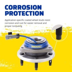 Wheel Bearing and Hub Assembly for 2002-2005 Ford Explorer 4WD/4WD  0'' Front Moog