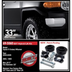 Lift Kit for 2003-2023 Toyota 4Runner 2'' Front and Rear