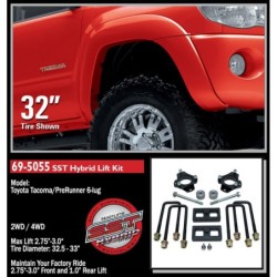 Lift Kit for 2005-2012 Toyota Tacoma 2WD/4WD 1'' Front and Rear