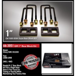 Leaf Spring Block Kit for 2007-2007 Chevrolet Silverado 3500 Classic 2WD/4WD 1'' Rear