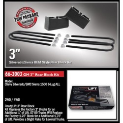 Leaf Spring Block Kit for 2019-2019 Chevrolet Silverado 1500 LD- Old Model 2WD/4WD  0'' Rear ReadyLift